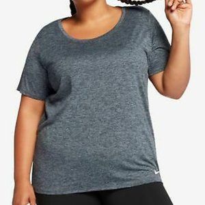 Nike Top Gray S/S Dri-Fit Loose Fit Running NWT
